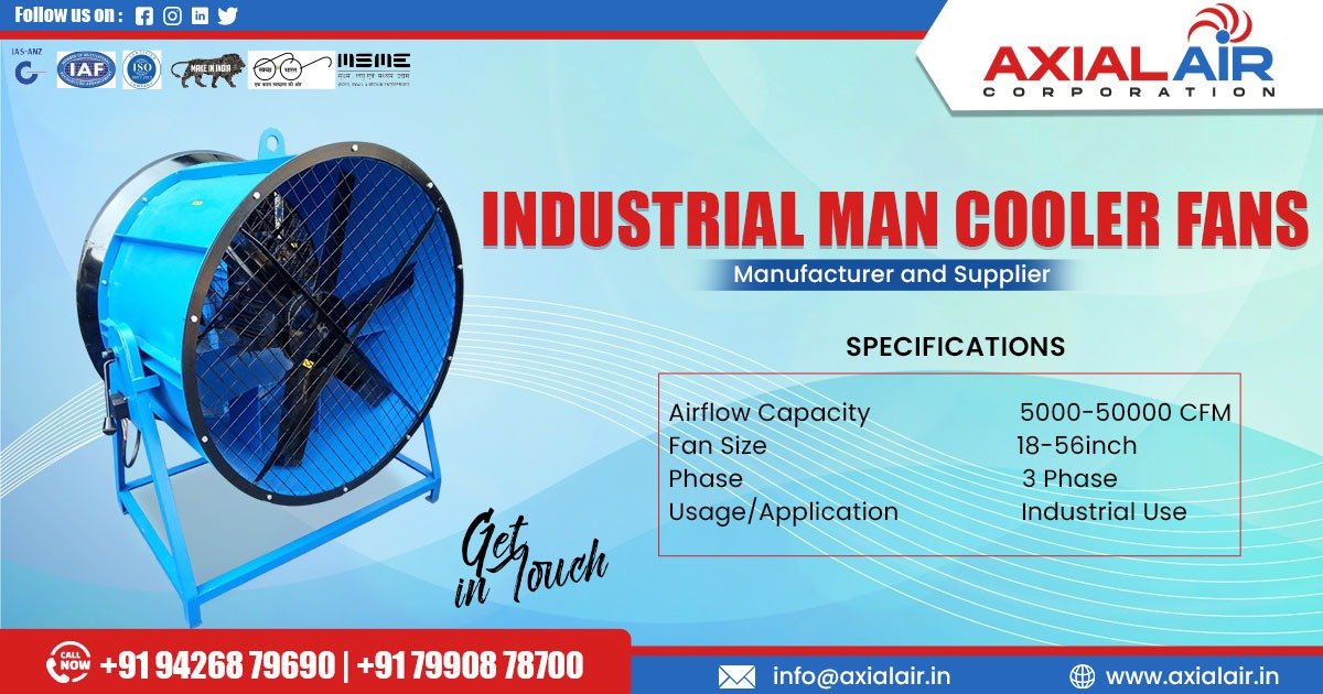 Industrial Man Cooler Fan Supplier in Gujarat