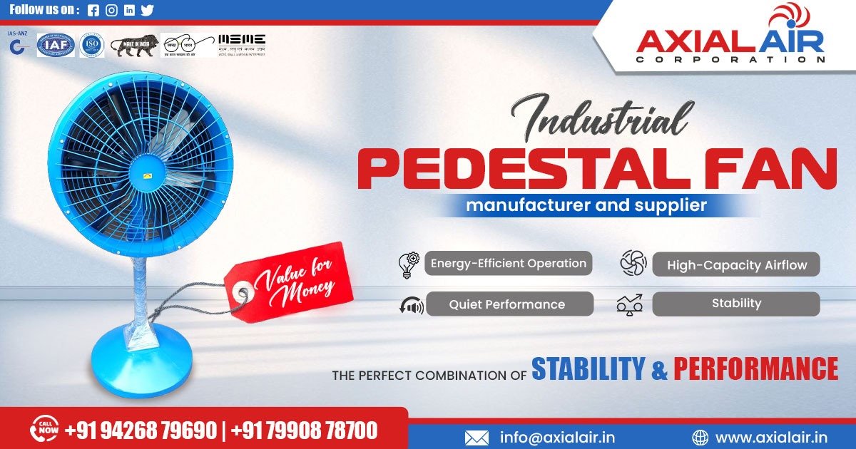 Industrial Pedestal Fan Supplier in Gujarat
