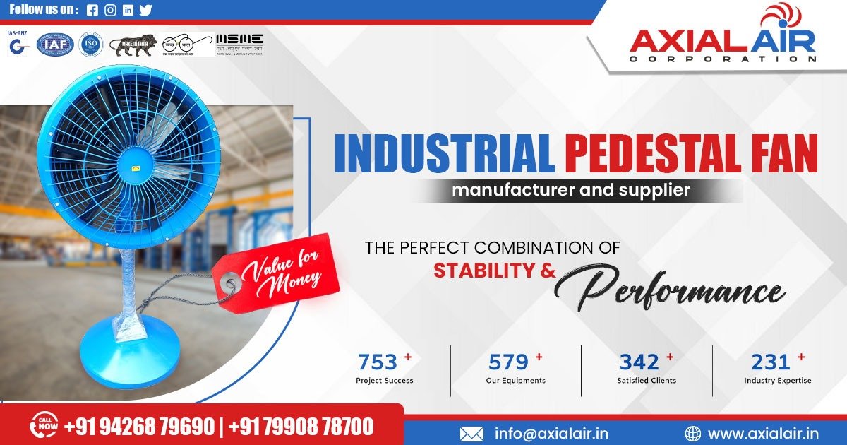 Industrial Pedestal Fan Supplier in Chhattisgarh