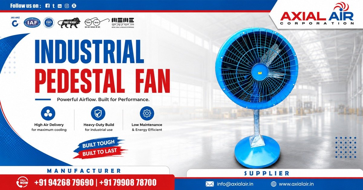 Industrial Pedestal Fan in Ghaziabad