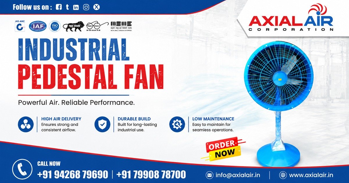Industrial Pedestal Fan in India